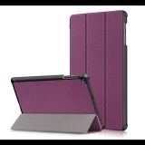 Gigapack Tok álló, bőr hatású (FLIP, oldalra nyíló, TRIFOLD asztali tartó funkció) LILA [Samsung Galaxy Tab A 10.1 LTE (2019) SM-T515] (5996457878932) - Tablet tok