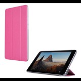 Gigapack Tok álló, bőr hatású (FLIP, oldalra nyíló, TRIFOLD asztali tartó funkció) MAGENTA [Huawei Mediapad T3 8 WIFI] (5996457705504) - Tablet tok