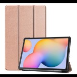 Gigapack Tok álló, bőr hatású (FLIP, oldalra nyíló, TRIFOLD asztali tartó funkció) ROZÉARANY [Samsung Galaxy Tab S6 Lite 10.4 LTE (SM-P619) 2022] (5996457983322) - Tablet tok