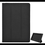 Gigapack Tok álló, bőr hatású (FLIP, oldalra nyíló, TRIFOLD asztali tartó funkció, textil minta) FEKETE [Lenovo IdeaTab S6000] (5996457412259) - Tablet tok