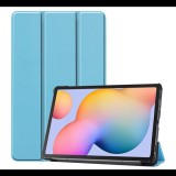 Gigapack Tok álló, bőr hatású (FLIP, oldalra nyíló, TRIFOLD asztali tartó funkció) VILÁGOSKÉK [Samsung Galaxy Tab S6 Lite 10.4 LTE (SM-P619) 2022] (5996457983353) - Tablet tok