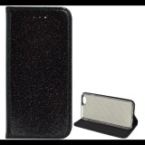 Gigapack Tok álló, bőr hatású (FLIP, szilikon belső, oldalra nyíló, asztali tartó funkció, bankkártya tartó, csillogó) FEKETE [Apple iPhone 6S 4.7] (5996591212258) - Telefontok