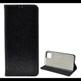 Gigapack Tok álló, bőr hatású (FLIP, szilikon belső, oldalra nyíló, asztali tartó funkció, bankkártya tartó, csillogó) FEKETE [Oppo Reno 4 Z 5G] (5996591152080) - Telefontok