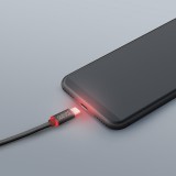Globiz Adatkábel - iPhone "lightning" LED fénnyel fekete - 1 m