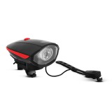 Globiz Kerékpár lámpa elektromos kürttel - XPE LED - 400 mAh - 450 lm - IP55