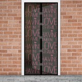 Globiz Szúnyogháló függöny ajtóra -mágneses- 100 x 210 cm - "Love"