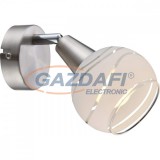 GLOBO 54341-1 ELLIOTT Fali lámpa, LED 5W, E14, 3000 K, 320 Lm, nikkel matt, króm, üveg