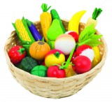Goki Fa játék zöldségek és gyümölcsök kosárban