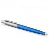 Golyóstoll, 0,7 mm, ezüst színű klip, kék tolltest, PARKER "Royal Jotter Originals", kék