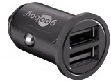Goobay autós USB mini adapter töltő 12V 2db USB fekete (4,8A)