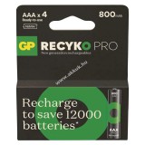 GP ReCyko Pro NiMH akku HR03 (AAA) 800mAh 4db/csomag