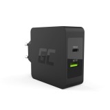 Green Cell CHAR08 USB-C Power Delivery 30W hálózati töltő fekete (CHAR08) - Töltők