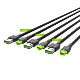 Green Cell GC Ray USB-A - USB-C adat és töltőkábel 3db 0.3m, 1.2m és 2m (KABGCSET01) (KABGCSET01) - Adatkábel