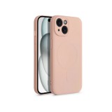 Haffner Apple iPhone 15 szilikon hátlap - Silicone Mag Cover - rózsaszín
