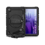 Haffner Samsung Galaxy Tab A7 10.4 T500/T505 ütésálló védőtok 4H kijelzővédő üveggel fekete (FN0281) (FN0281) - Tablet tok