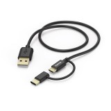 Hama 178327 USB kábel 1 M USB 2.0 USB A Micro-USB A Fekete