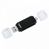 Hama Basic USB2.0 SD/microSD OTG Card Reader Black 00181056