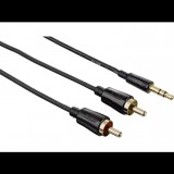 Hama Flexi Slim 3.5 mm jack - 2xRCA összekötő kábel 1.5m (122302) (hama122302) - Átalakítók