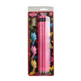 Háromszögletű ceruza készlet 16 db-os rózsaszín