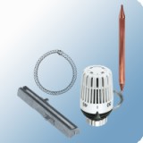 Heimeier “K” jelű termosztátfej kontakt érzékelővel hővezető aljzattal spirálrugóval 20-50°C