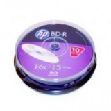 HEWLETT PACKARD BD-R BluRay lemez, 25GB, 6x, hengeren, HP [10 db]