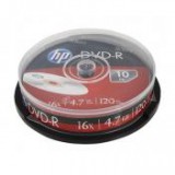 HEWLETT PACKARD DVD+R lemez, 4,7 GB, 16x, hengeren, HP [10 db]