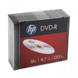 HEWLETT PACKARD DVD-R lemez, 4,7 GB, 16x, vékony tok, HP [10 db]