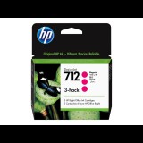 Hewlett-Packard HP 712 - 3-pack - magenta - original - DesignJet - ink cartridge (3ED78A) - Nyomtató Patron