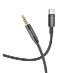 Hoco UPA19 Audio Jack 3,5mm - Type-C kábel, 1m, fekete