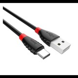 HOCO X27 adatátvitel adatkábel és töltő (USB - Type-C, gyorstöltés támogatás, 120cm, törésgátló) FEKETE (X27_TYPE-C_1.2M_B) (X27_TYPE-C_1.2M_B) - Adatkábel