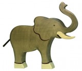 HOLZTIGER Fa játék állatok - elefánt, trombitáló