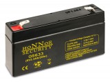Honnor Security AGM akkumulátor, 6 V, 3,3 Ah, zárt, gondozásmentes