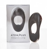 Hot Octopuss Atom Plus - dupla-motoros, vibrációs péniszgyűrű (fekete)