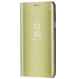 Huawei Honor 10X Lite, Oldalra nyíló tok, hívás mutatóval, Smart View Cover, arany (utángyártott) (102202) - Telefontok
