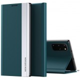 Huawei Honor X8 4G, Oldalra nyíló tok, stand, Wooze Silver Line, sötétzöld (123055) - Telefontok
