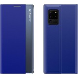 Huawei Mate 20 Pro, Oldalra nyíló tok, stand, hívás mutatóval, vékony csíkban, Wooze Look Inside, kék (107671) - Telefontok