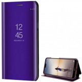 Huawei P20 Lite, Oldalra nyíló tok, hívás mutatóval, Smart View Cover, lila (utángyártott) (RS78696) - Telefontok
