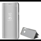 Huawei P30 Lite, Oldalra nyíló tok, hívás mutatóval, Smart View Cover, ezüst (utángyártott) (RS88351) - Telefontok