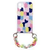 Hurtel Color Chain Case gel flexible elastic case cover with a chain pendant for iPhone 13 Pro Max multicolour (1)