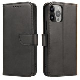 Hurtel Magnet Case for Huawei Mate 50 Pro cover with flip wallet stand black