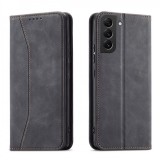 Hurtel Magnet Fancy Case Case for Samsung Galaxy S22 + (S22 Plus) Pouch Wallet Card Holder Black