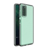 Hurtel Spring Case clear TPU gel protective cover with colorful frame for Samsung Galaxy A02s EU black