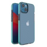 Hurtel Spring Case tok iPhone 14 szilikon tok kerettel világoskék színben