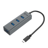 I-TEC 4-port USB-C 3.0 Metal Hub Grey C31HUBMETAL403