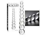 Icicles No. 2 - gömbös üveg dildó (áttetsző)