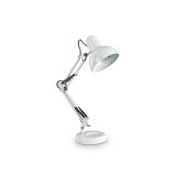IDEAL LUX KELLY asztali lámpa E27 foglalattal, max. 42W, 15,5 cm átmérő, állítható magasság, fehér 108117