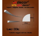 INDECOR Hajlítható negyedköríves díszléc 25x25mm, 2m/szál