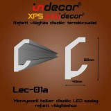 INDECOR Mennyezeti rejtett világítás díszléc 40x80mm, 2m/szál