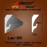 INDECOR Mennyezeti rejtett világítás díszléc 45x105mm, 2m/szál