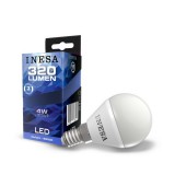INESA LED izzó E14 4W 160° LED gömb izzó 6500K G3 320Lm